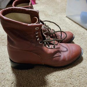 Rare Vintage Justin Roper lace-ups, marron, size 3D